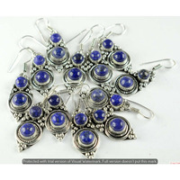 Lapis Lazuli 30 Pair Wholesale Lot 925 Sterling Silver Earring NLE-1833