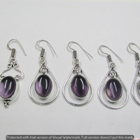 Amethyst 20 Pair Wholesale Lot 925 Sterling Silver Earring NLE-1165