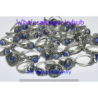 Lapis Lazuli 5 PCS Wholesale Lot 925 Sterling Silver Rings LR-07-245