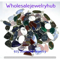 Agate & Mixed 1 PCS Wholesale Lots 925 Sterling Silver Plated Pendant LP-11-203