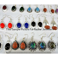 Larimar & Mixed 30 Pair Wholesale Lots 925 Silver Earrings Lot-24-494