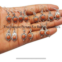Sunstone 30 Pair Wholesale Lots 925 Sterling Silver Earrings Lot-07-349