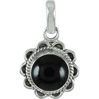 Gemstone Silver Jewelry !! Black Onyx Silver Jewelry Pendant