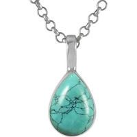 925 Sterling Silver Jewelry !! Awesome Turquoise Gemstone Silver Jewelry Pendant
