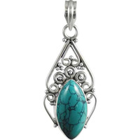 Hot Selling Turquoise Gemstone Silver Jewelry Pendant