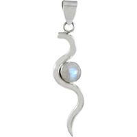 Passionate Love Rainbow Moonstone Sterling Silver Jewelry Pendant