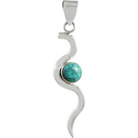 Delicate Light Turquoise Gemstone Silver Jewelry Pendant