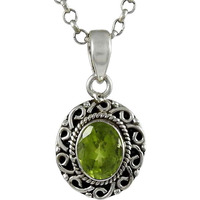 Before Time! 925 Sterling Silver Peridot Pendant
