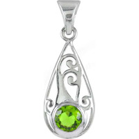 925 Sterling Silver Jewelry !! Daily Wear Glass Gemstone Silver Jewelry Pendant