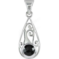 925 Sterling Silver Jewelry !! Sizzling Black Onyx Gemstone Silver Jewelry Pendant