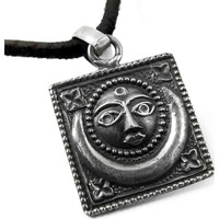 Sun and Moon !! 925 Sterling Silver Pendant