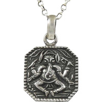 Stantding Ganesha 925 Sterling Silver Pendant