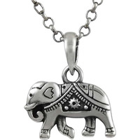 Falling In Love !  Sterling Silver Jewelry Elephant Charm Pendant