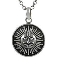 Ornate !  Sterling Silver Jewelry Sun Pendant