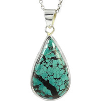 Stunning Natural Rich!! 925 Silver Turquoise Pendant