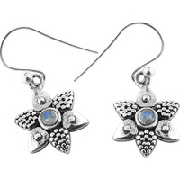 Passion!! 925 Silver Rainbow Moonstone Earrings
