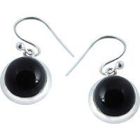 Secret Design!! 925 Silver Black Onyx Earrings