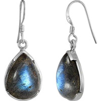 Blue Passion ! 925 Sterling Silver Labradorite Earrings