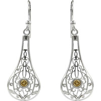 Amazing!! 925 Silver Citrine Gemstone Earrings