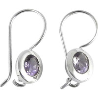 Excellent!! Amethyst 925 Sterling Silver Earrings