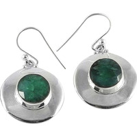Cloud Song ! Emerald 925 Sterling Silver Earrings