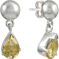 Classy Style ! Citrine Gemstone Silver Jewelry Studs