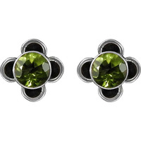 Personable!! 925 Sterling Silver Peridot Studs
