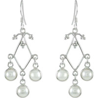 Wholesaler Pearl Earrings 925 Sterling Silver Jewelry