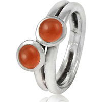 New Fashion Design! 925 Sterling Silver Carnelian Ring