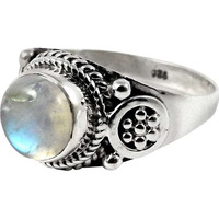 Summer Stock! 925 Sterling Silver Rainbow Moonstone Ring