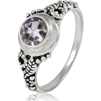 Charming!! 925 Sterling Silver Amethyst Ring