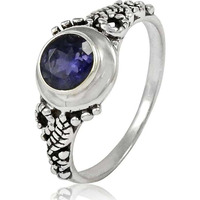Big Royal Style!! 925 Sterling Silver Iolite Ring