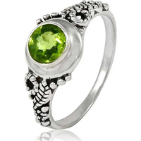 Just Perfect!! 925 Sterling Silver Peridot Ring