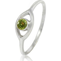 Very Delicate!! 925 Sterling Silver Peridot Ring