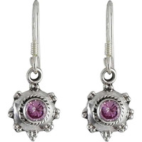 Big Special Moment! 925 Silver CZ Pink Earrings