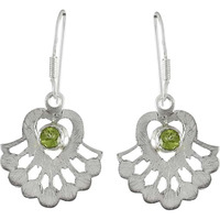 Big New Awesome! 925 Sterling Silver Peridot Earrings