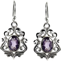 Stunning Natural Rich!! Amethyst 925 Sterling Silver Earrings