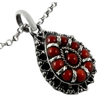 Very Delicate!! Coral 925 Sterling Silver Pendant