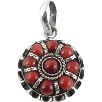 Daisy Moss! Coral 925 Sterling Silver Pendants