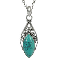 Top Quality African! 925 Silver Turquoise Pendant