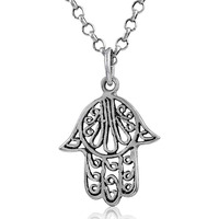 Awesome !! 925 Sterling Silver Hamsa Pendant