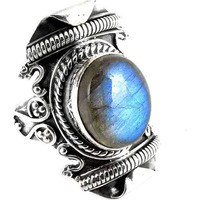Great Creation! Labradorite 925 Sterling Silver Rings