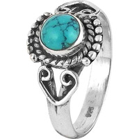 Tropical Glow! 925 Silver Turquoise Ring