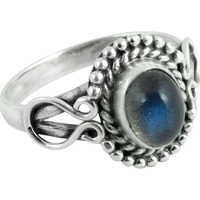 New Faceted! 925 Silver Labradorite Ring