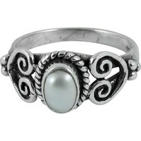 Stylish Design! 925 Silver Pearl Ring