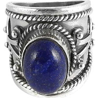 Royal Style!! Lapis 925 Sterling Silver Rings
