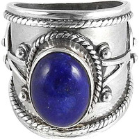 High Work Quality!! Lapis 925 Sterling Silver Rings