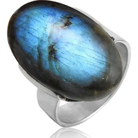Fabulous ! 925 Sterling Silver Blue Labradorite Ring