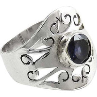 Great Creation!! 925 Silver Iolite Ring