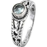 Amazing Design!! BLUE Topaz 925 Sterling Silver Ring